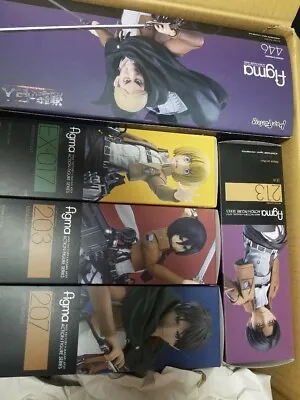 Attack On Titan Action Figure Levi Mikasa Eren Armin Figma Lot Of 5 Excellent JP • $620