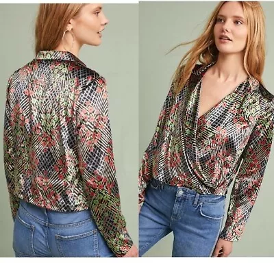 Anthropologie Ett Twa Velvet Wrap Jacket 8 EUC • $29.50