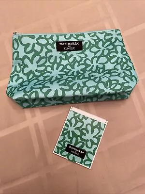 CLINIQUE 2pc MARIMEKKO Makeup / Cosmetic Bag With Matching MIRROR  • $6