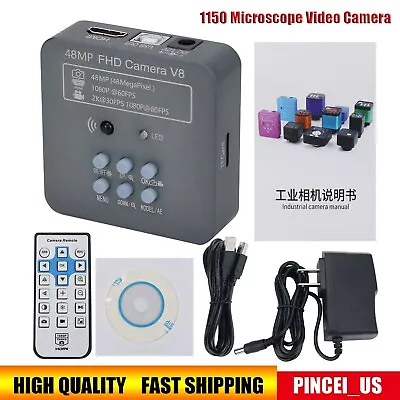 Microscope Video Camera 48MP FHD Camera V8 2K 1080P Industrial Camera C Mount Sz • $90.96