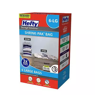 SHRINK-PAK 6 Large Vacuum Storage Bags • $19.13
