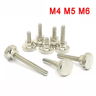 High M4 M5 M6 Knurled Thumb Screws Nickel Plated Hand Grip Knob Bolts Thumbscrew • $1.75