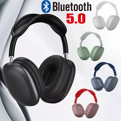 Wireless Headphones Bluetooth Noise Cancelling Stereo Earphones Over Ear Headset • £8.99