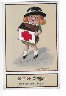 Fancy Card Illustration Donald Mac Gill Girl Nurse • $2.13