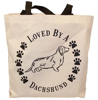 Loved By A Dachshund L. H. Tote Bag New MADE IN USA • $12.99