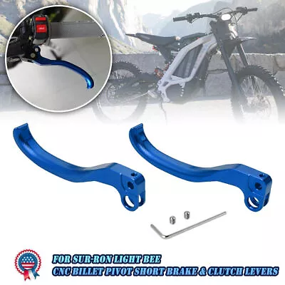 CNC Pivot Short Brake Clutch Levers BLUE For Sur-Ron MX/X Bike & For Segway X260 • $18.99