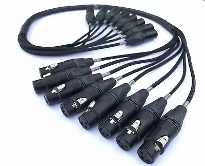 Multicore Mogami Analog Cable XLR Male - XLR Female 8 CH Breakout Snake Loom  • £120