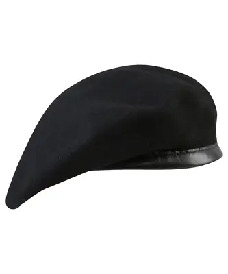Kombat UK Cadet Beret - Black  Cap Military Forces Hat Army Style • £9.99