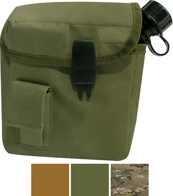 2 Quart Bladder Canteen Cover MOLLE Enhanced Military Nylon Camo Travel Camping • $19.99