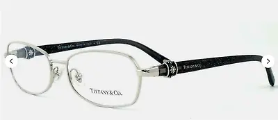 TIFFANY & CO Eyeglasses - TF1074B 6071 - Silver Metal - Black -  Womens • $245