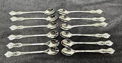 Reed & Barton Heritage Mint Lot Of 12 Iced Tea Spoons Stainless Steel (SH) • $71.99