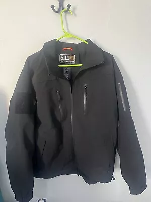 5.11 Tactical Softshell Jacket In Black Full Zip W/PocketsSize L • $80