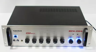 Radio Shack MPA-250A Rack Mount PA Amp Stereo Amplifier 250w Silver Pro Audio DJ • $149.99