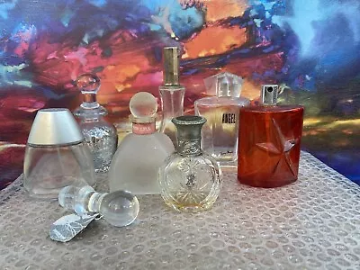 Job Lot Empty Glass Scent Perfume Bottles Including Vintage Ralph Lauren Safari • £15