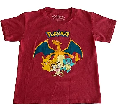$8 • Buy Pokemon Pikachu Youth Kids T-Shirt Size XS Red Short Sleeve Graphic T
