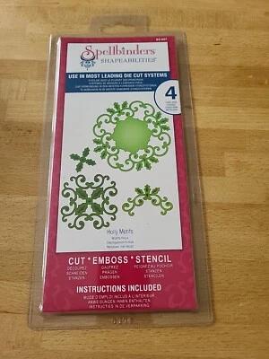 £5 • Buy Spellbinders Shapeabilities Holly Motifs Metal Cutting Dies