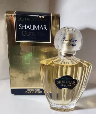 VINTAGE 90's SHALIMAR By Guerlain Paris 2.5 Oz/75 Ml  Eau De Cologne Spray • $90