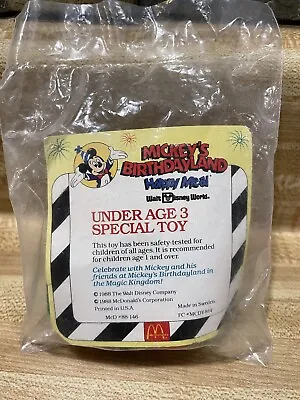 1988 McDonalds Under 3 Happy Meal Toy Mickey's Birthday Land Green Goofy  NIP • $5