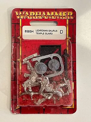 Lizardmen Saurus Temple Guard W/ Halberd | Warhammer Old World OOP Metal Blister • $67.92