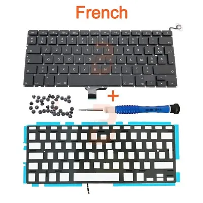 New French Keyboard+Backlight For Macbook Pro 13  A1278 2009 2010 2011 2012 Year • $22.98