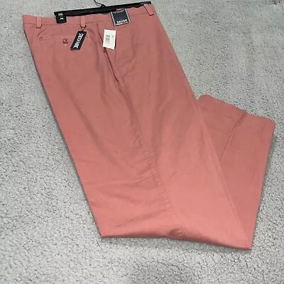 Roundtree&Yorke Mens Pants 36x30(29) WIthered Rose Pink Flat Front Stretch • $19.99