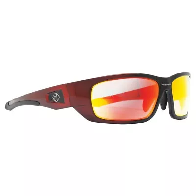 Maverick Safety Glasses Black Red Frame Red Mirror Lens AS/NZS 1337.1 • $23.95