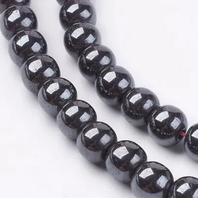 Non Magnetic Round Hematite 6mm Beads Grade A -  65-70 Beads Per Strand • £2.85