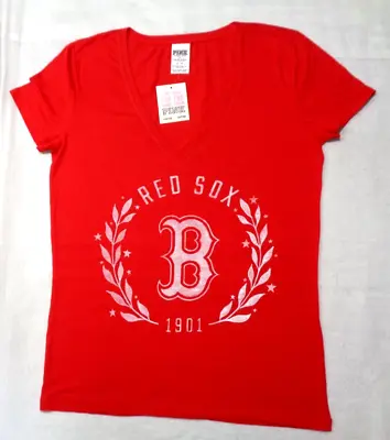 Pink By Victoria's Secret Ltd. Ed. Girls Medium MLB Boston Red Sox T-Shirt NIB • $10