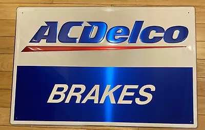 $75 • Buy New V2 AC Delco Brakes Metal Sign Blue White 24X36 Never Hung
