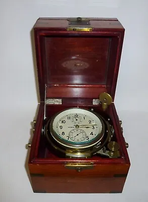 Soviet USSR Marine Chronometer Clock 1MChZ Kirova #7036 • $1830