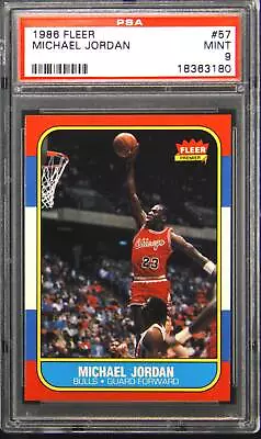 1986 Fleer #57 Michael Jordan Rookie PSA 9 RC • $15519