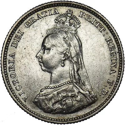 1887 Shilling - Victoria British Silver Coin - Nice • £16