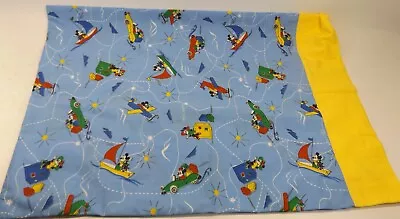 Vintage Disney Mickey And Minnie Mouse Pillowcase Travel Europe - EUC • $12