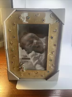 Malden 4x6 Frame Babe Bear With Birthstone Stars And Moons • $8.95