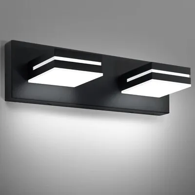 OKELI Dimmable Bathroom Light Fixtures LED Modern 2 2-Light Black • $59.99