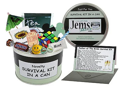 £12.75 • Buy JEMSIDEAS Father Of The Bride Survival Kit In A Can. Novelty Gift & Wedding Card