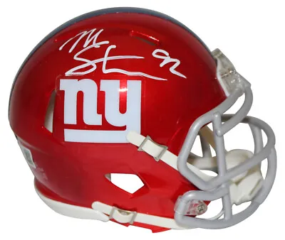 Michael Strahan Autographed New York Giants Flash Mini Helmet Beckett 35991 • $149.99