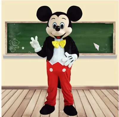 HOT Adult Suit Size Realistic MICKEY MOUSE Mascot Costume New • $90.16