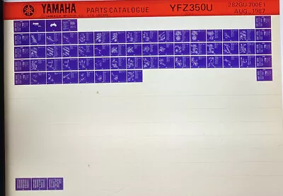 Yamaha Genuine Parts Microfiche YFZ350U 1988 BANSHEE • $10