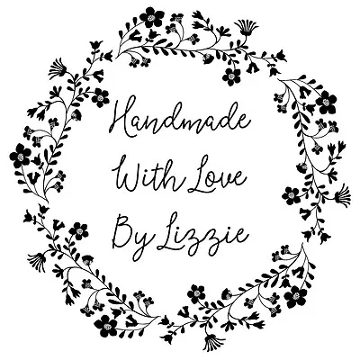 Personalised Laser Rubber Stamp - Handmade By: Flower Wreath • £10.99