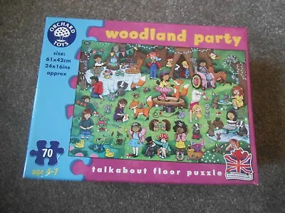£1.99 • Buy ORCHARD TOYS Talkabout  Floor Jigsaw Puzzle WOODLAND PARTY   70 Pieces Age 4+ VG