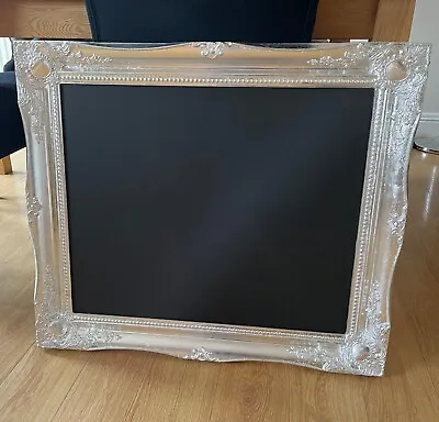 £60 • Buy Stunning Ornate Silver Leaf Framed Blackboard Chalkboard