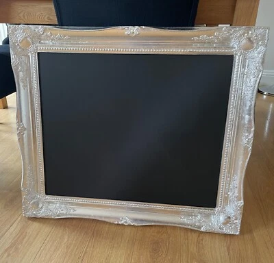 £60 • Buy Stunning Ornate Silver Leaf Framed Blackboard Chalkboard