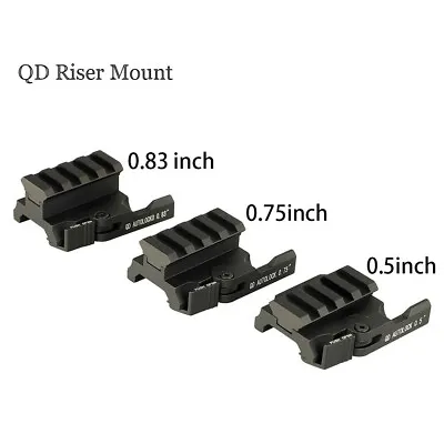 QD Riser Mount Quick Release 20mm Rail QD Mount Picatinny For Red Dot Scope • $16.99
