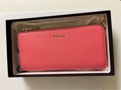 Furla L Genuine Leather Babylon  Wallet  Purse Color:  Pink • $76.46