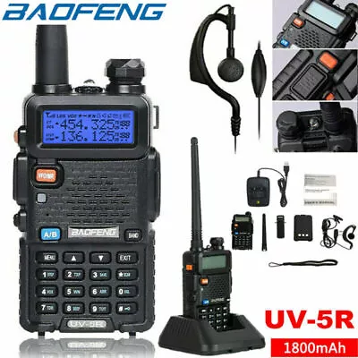 1Pc BF UV-5R Walkie Talkie 5W VHF UHF Dual Band Handheld Two Way Radio 2024 • $35.95