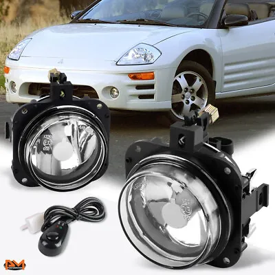 For 02-08 Mit Eclipse/Galant Clear Lens Front Bumper Fog Light/Lamp+Switch Pair • $46.89
