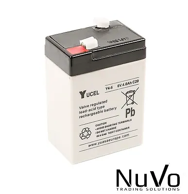 YUCEL FROM YUASA Lead Acid Rechargeable Battery 6V 4AH 4.5AH 6V4.0 6v Volt 4.5Ah • £9.99