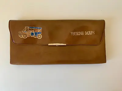 Vintage Touring Maps Brown Vinyl Map Holder Case Cover • $7.99