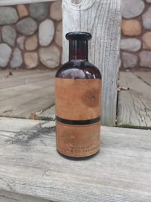 Eli Lilly & Co Glass Medicine Bottle With Cork • $25